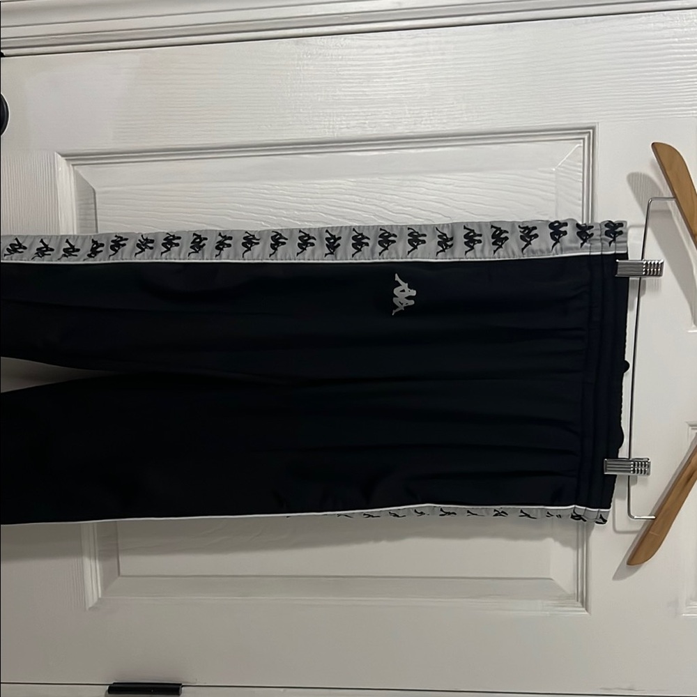 Kappa Black Track Pants with Logo
